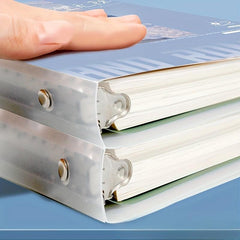 Minimalist Thickened Horizontal Line Grid Metal Clip Binder