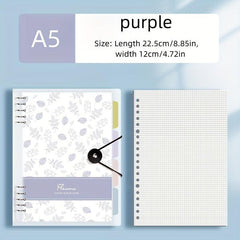 Minimalist Thickened Horizontal Line Grid Metal Clip Binder
