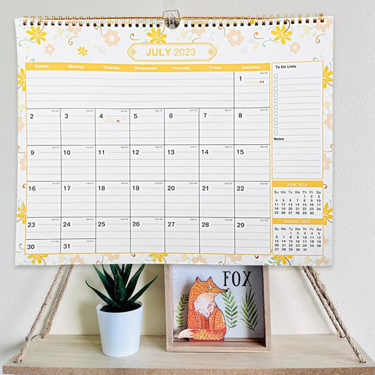 18-Month Wall Calendar Jul-Dec Binding Planner Desktop Calendar