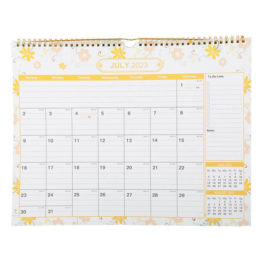 18-Month Wall Calendar Jul-Dec Binding Planner Desktop Calendar