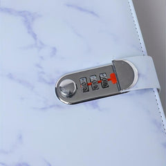 Purple Marble Patterned Notebooks with Locks