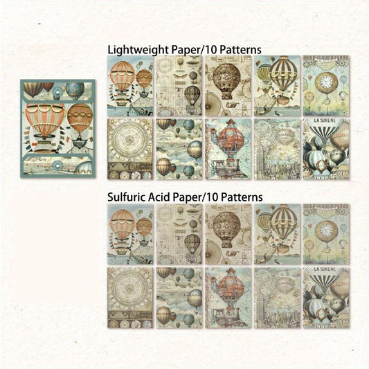 20 Sheets Dual Material Mechanical Theme Scrapbooking Paper