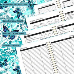 Planner Weekly Monthly Yearly Jan Dec Spiral Bound Hardcover Wirebound