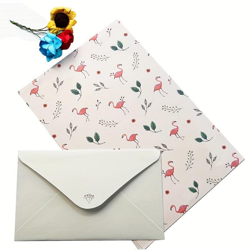 Flamingo Writing Paper & Envelopes Set for Letters