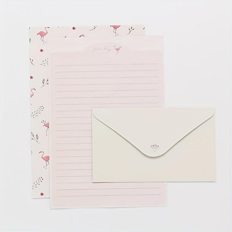 Flamingo Writing Paper & Envelopes Set for Letters