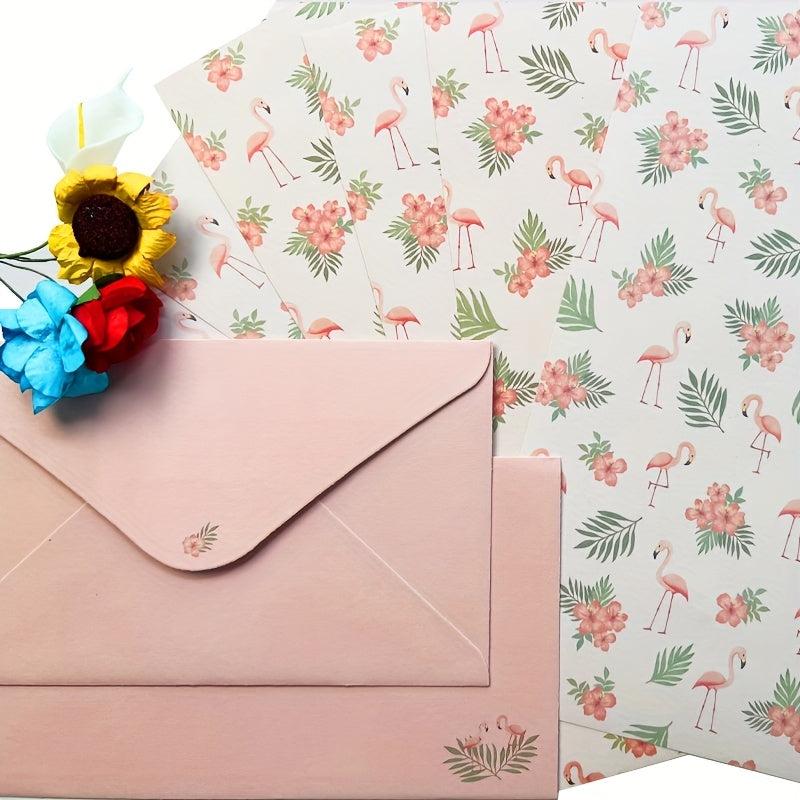 Flamingo Writing Paper & Envelopes Set for Letters