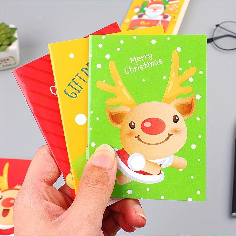 10pcs Christmas Gift Notebook Cartoon Small Student Subject Notebook