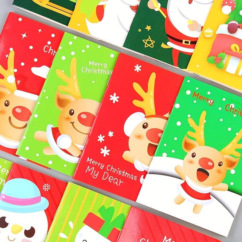 10pcs Christmas Gift Notebook Cartoon Small Student Subject Notebook