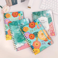 A5 Spiral Schedule Book Planner Weekly Monthly Annual Calendar Notepad