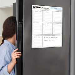 Magnetic Dry Erase Weekly Calendar Whiteboard For Fridge with Markers