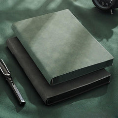 Vintage Sheepskin Business Meeting Notebook - Hardcover Work Notepad