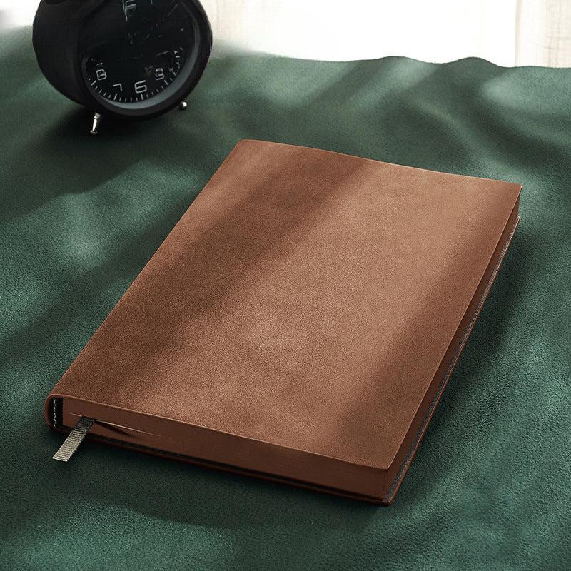 Vintage Sheepskin Business Meeting Notebook - Hardcover Work Notepad