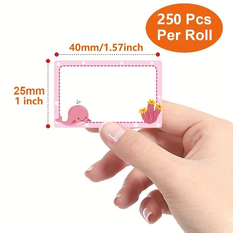 250pcs Bottle Name Tag Stickers Self Laminating Waterproof Kids Labels