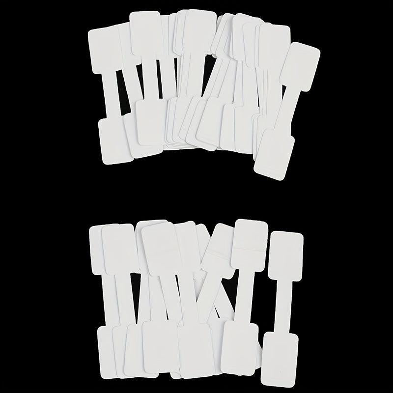 50-100pcs Blank Tag Necklace Ring Jewelry Coated Paper Sticker Tag