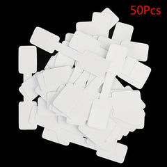 50-100pcs Blank Tag Necklace Ring Jewelry Coated Paper Sticker Tag