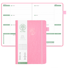Undated Weekly & Monthly Planner Hardcover Notebook