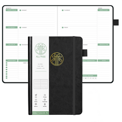 Undated Weekly & Monthly Planner Hardcover Notebook