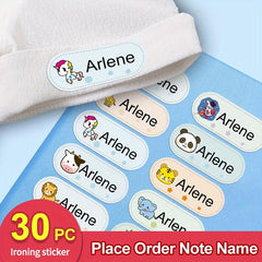 Embroidered Student Name Stickers for Personalized Clothing
