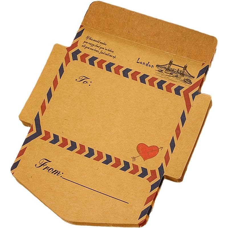 45 Retro Envelope Shaped Sticky Notes with Thank You Cards