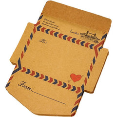45 Retro Envelope Shaped Sticky Notes with Thank You Cards