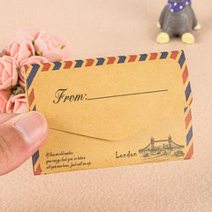 45 Retro Envelope Shaped Sticky Notes with Thank You Cards