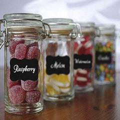 96 Chalkboard Sticker Labels 5cmx3 Resuable for Storage Bins Glass Jars