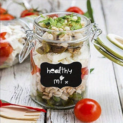 96 Chalkboard Sticker Labels 5cmx3 Resuable for Storage Bins Glass Jars