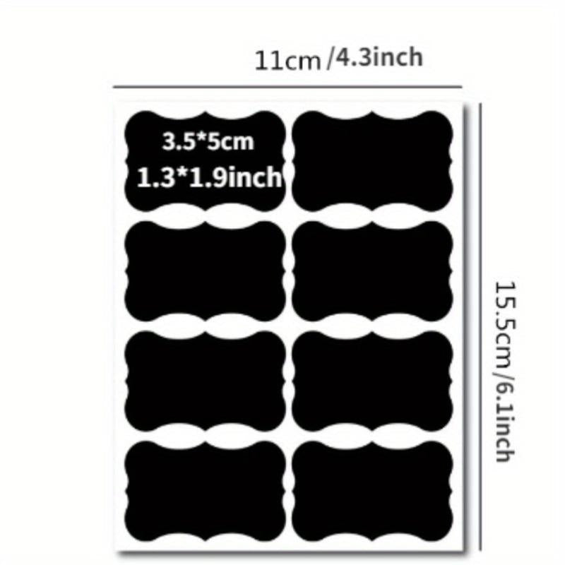 96 Chalkboard Sticker Labels 5cmx3 Resuable for Storage Bins Glass Jars
