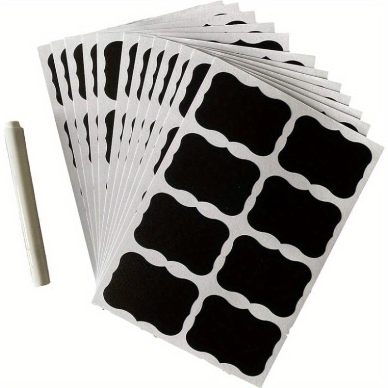 96 Chalkboard Sticker Labels 5cmx3 Resuable for Storage Bins Glass Jars
