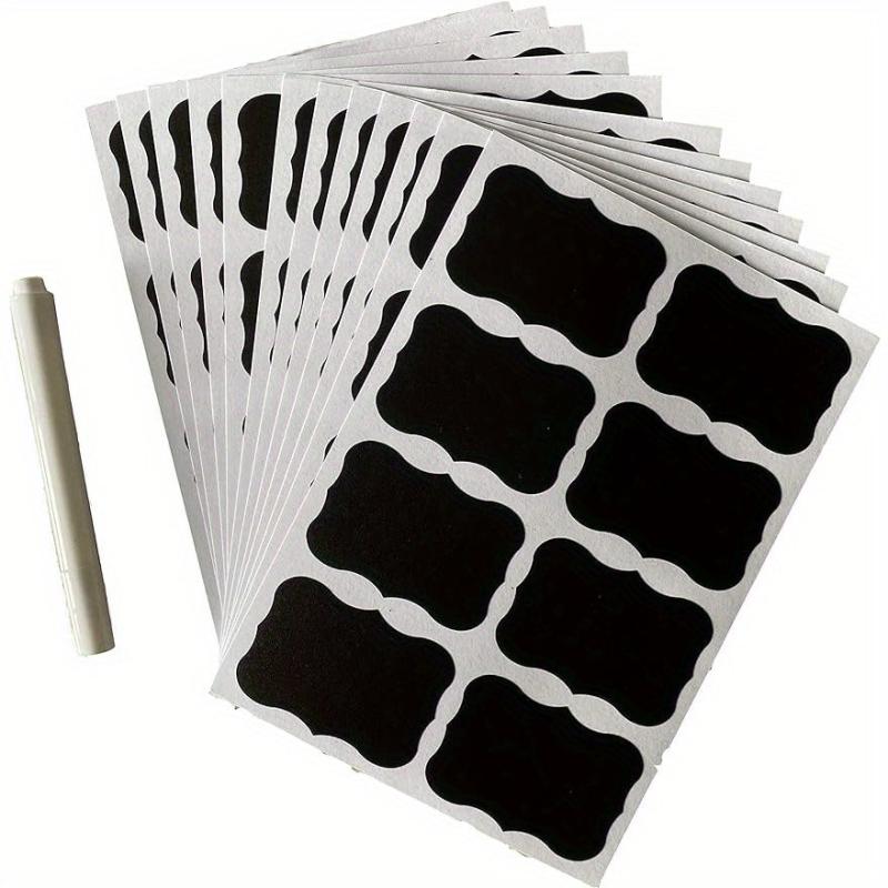 96 Chalkboard Sticker Labels 5cmx3 Resuable for Storage Bins Glass Jars