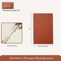 Notebook w/ Detachable Notepad Business Office Meeting Record Book