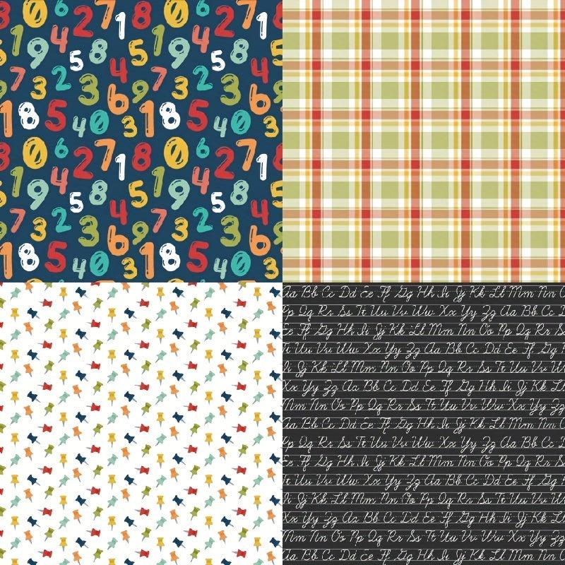 24sheets Back To School Theme Scrapbooking DIY Paper