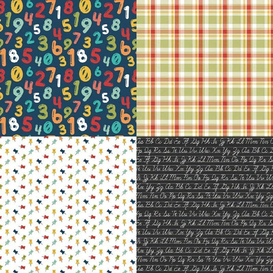 24sheets Back To School Theme Scrapbooking DIY Paper