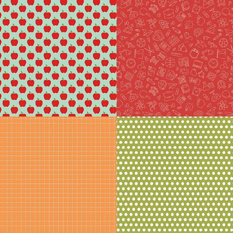 24sheets Back To School Theme Scrapbooking DIY Paper