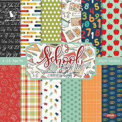 24sheets Back To School Theme Scrapbooking DIY Paper