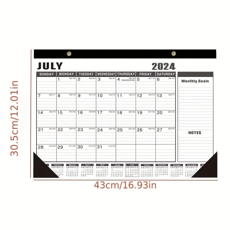 Wall Calendar Jul Dec 18 Months Schedule Paper Hanging