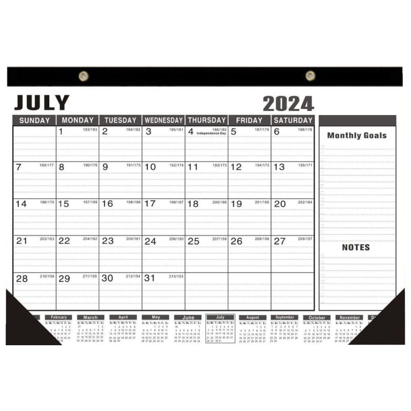 Wall Calendar Jul Dec 18 Months Schedule Paper Hanging
