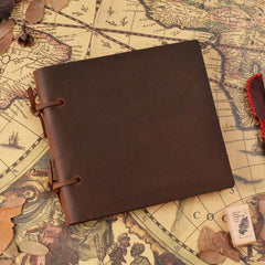 Handcrafted Cowhide Notebook Leather Tied Rope Notepad