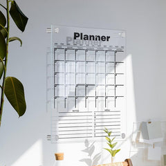 Monthly Weekly Planner Hanging Display Board Pen Writings Erasable Acrylic