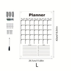 Monthly Weekly Planner Hanging Display Board Pen Writings Erasable Acrylic