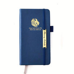 A6 Faux Leather 18-Month Planner Jan-Jun Pocket Pen Holder Strap Business