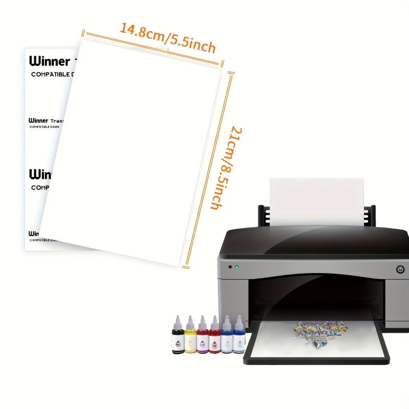 50 Laser No Cut Dark Heat Transfer Paper for T Shirts A5 10 Sheets