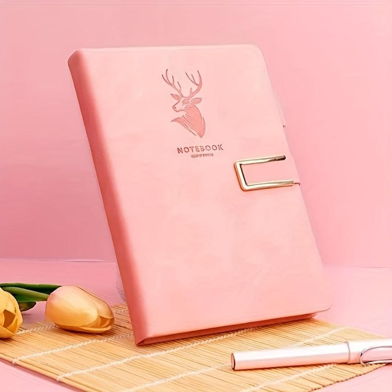 A5 Leather Buckle Notebook for Office and Study
