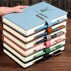 A5 Leather Buckle Notebook for Office and Study