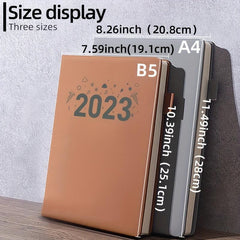 A5 360 Pages Office Leather Business Notepad Thick Leather Diary