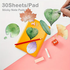 Bright Leaves Sticky Notes 30 Sheets Easy To Post Home Office Notebook