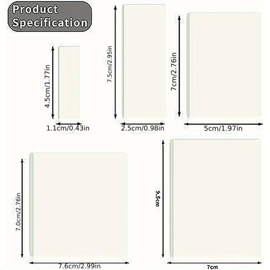 500 Transparent Sticky Notes 10 Packs Set for Reading Learning Office