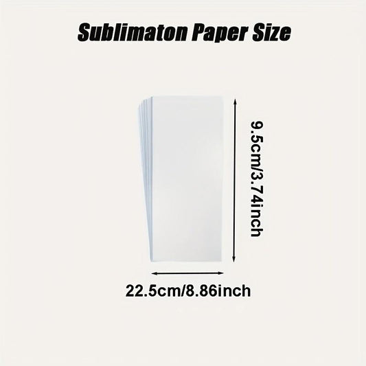 Sublimation Paper 100 Sheets 8.89x22.86 cm for DIY Heat Transfer