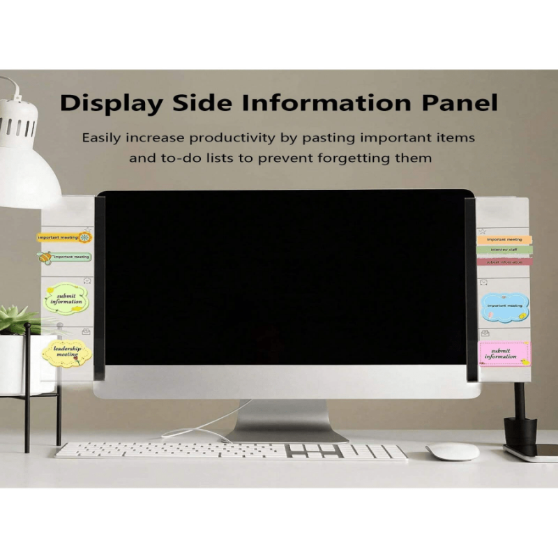 2pcs Office Desk Accessories Monitor Memo Board Sticky Note Holder