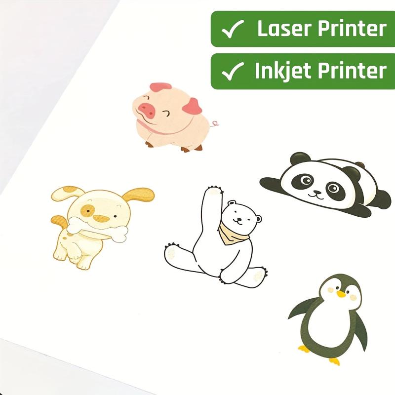 30 Sheets Matte A4 Size Printable Stickers for Laser Inkjet Printing